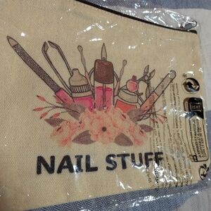 Beige Nail Stuff Pouch